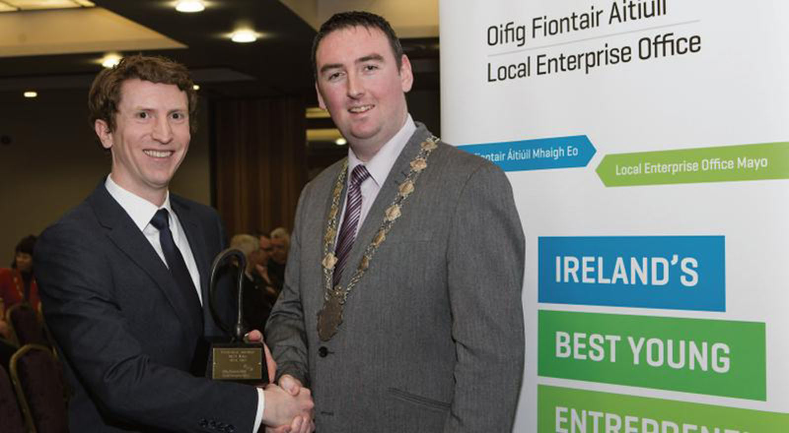 Dr. Brendan Boland in the final of Irelands Best Young Entrepreneur competition.